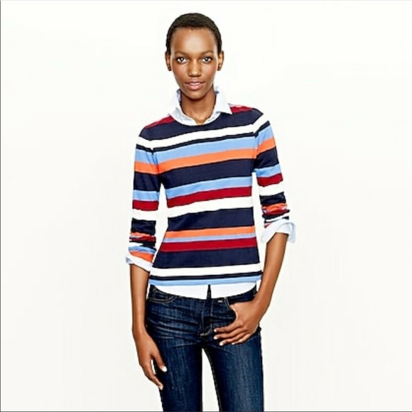J. Crew Tops - J. Crew Striped Color Block Long Sleeve Shirt